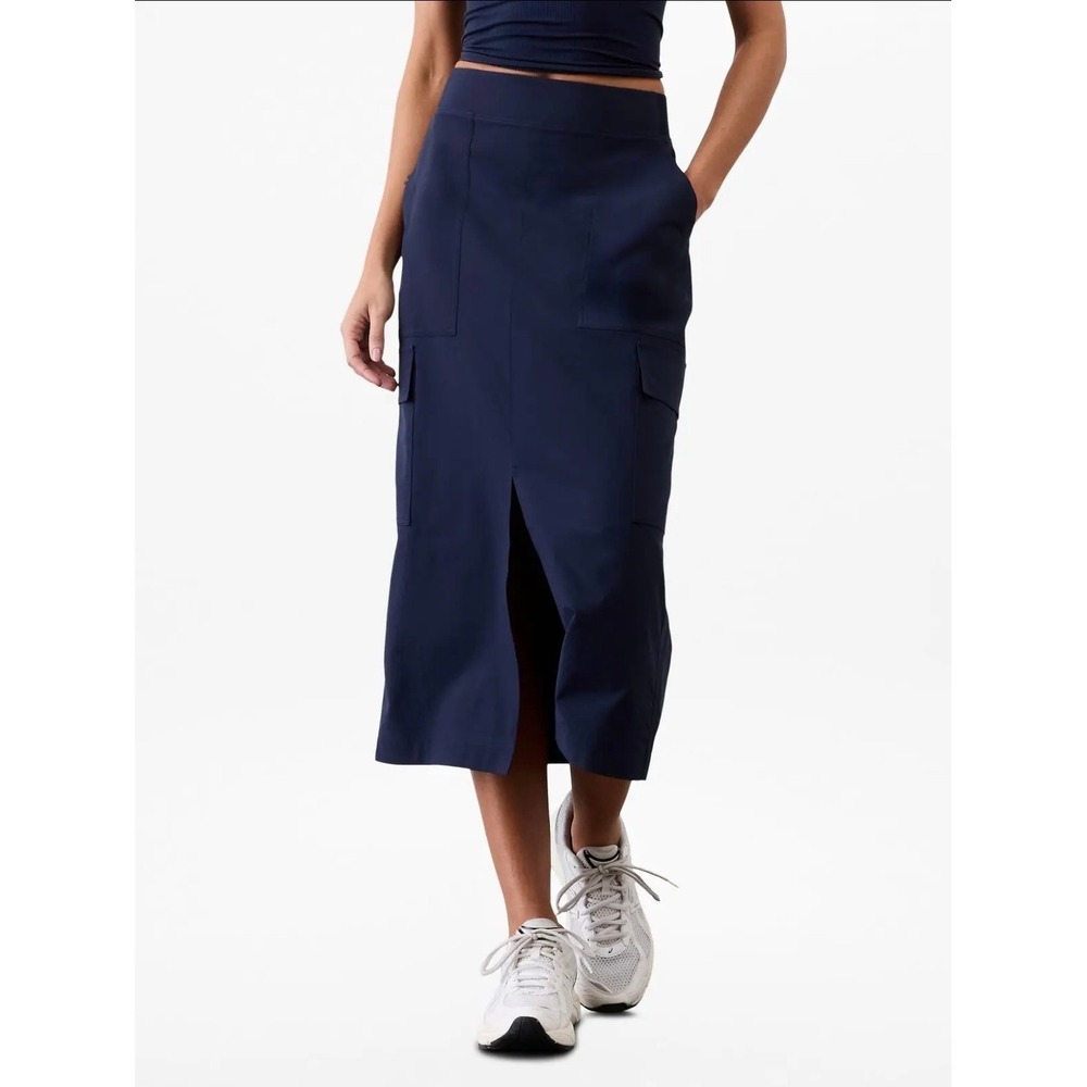 Athleta Women's Brooklyn Heights Cargo Skirt Navy Sz 6